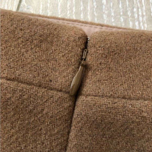 NWT J. Crew Mercantile Wool Frill Detailed Mini Skirt in Camel Size 14 - Picture 8 of 10